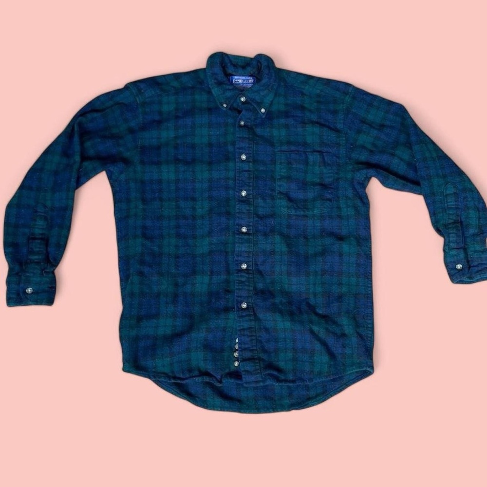 Vintage Pendleton Blue / Green Flannel